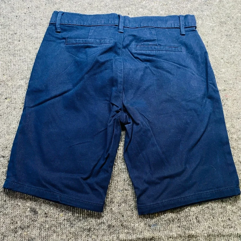 Childrens Place Girls Uniform Chino Shorts Navy Blue Stretch Twill Size 8 Plus